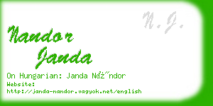 nandor janda business card